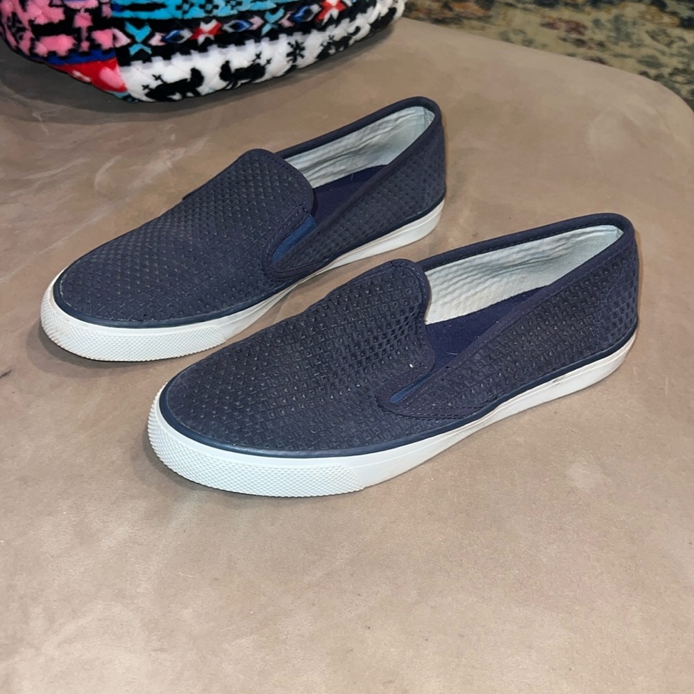Sperry Navy Slip Ons